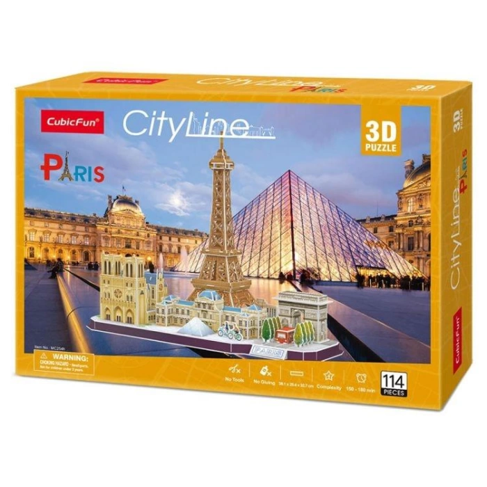 City Line Paris 3D Puzzle 114 Parça