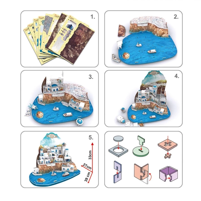 CubicFun Santorini Island 3D Puzzle