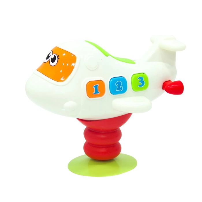 Minibo Sesli ve Işıklı Eğlenceli Uçağım Mama Koltuğu Oyuncağı