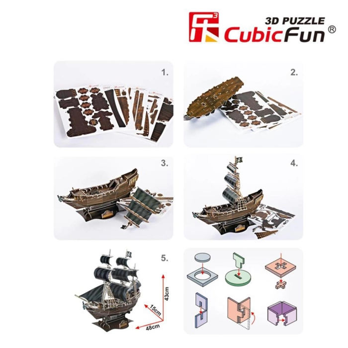 Cubic Fun 155 Parça 3D Puzzle Queen Annes Revenge