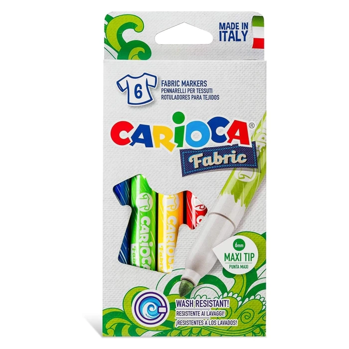 Carioca Kumaş Keçeli Boya Kalemi Maxi 6lı