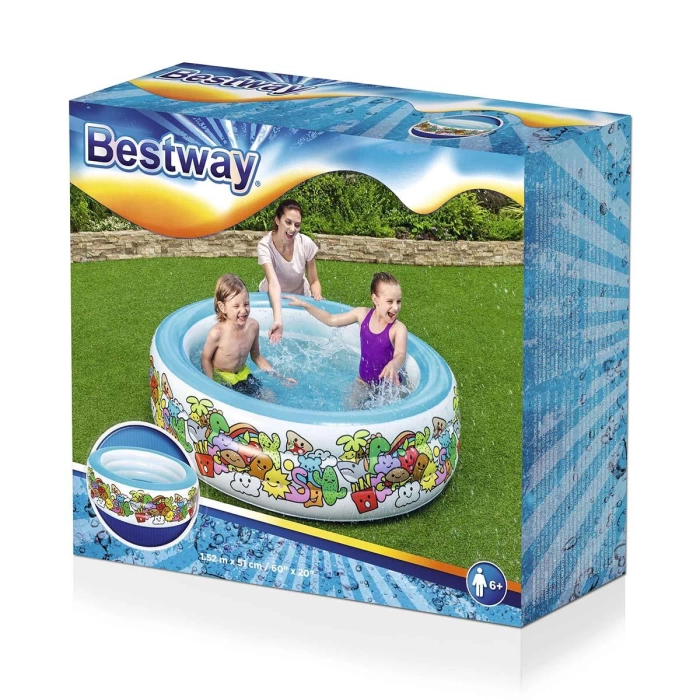 Bestway Şişme Jumbo Desenli Havuz 51121