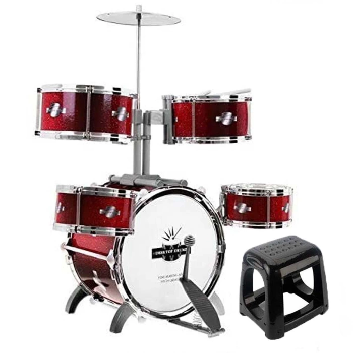 Rock Jazz Drums Tabureli Bateri Seti 9008E-1