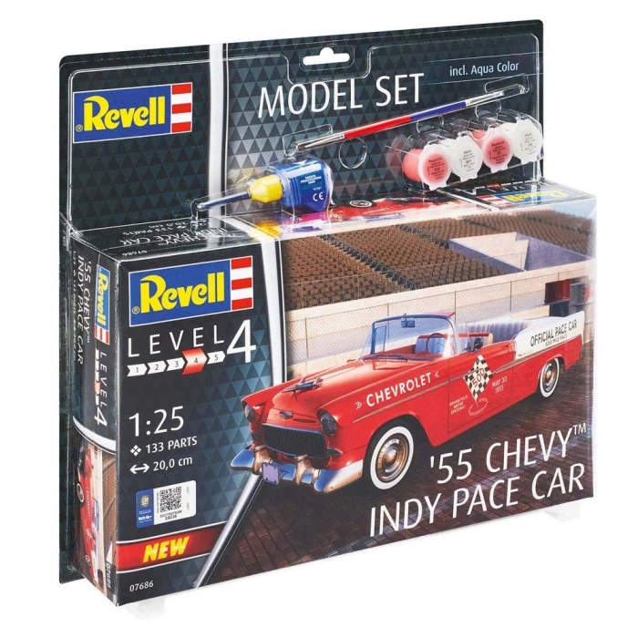 Revell 1:25 55 Chevy Indy Pace Car Model Seti 67686