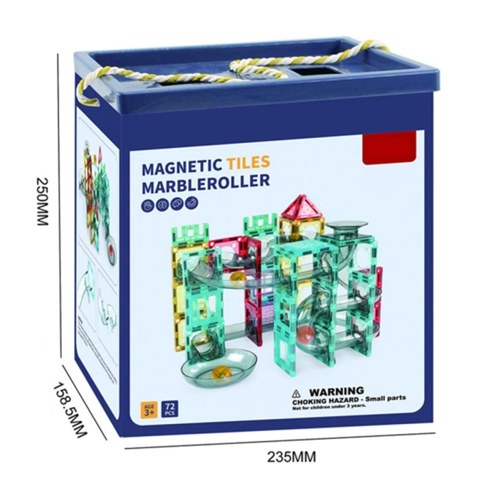 Magnetic Tiles Marbleroller 72 Parça Top Yuvarlama Oyun Seti