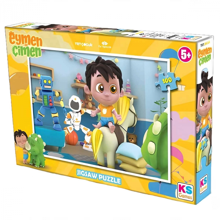 るのさん KS Games Eymen ile Çimen 100 Parça Puzzle