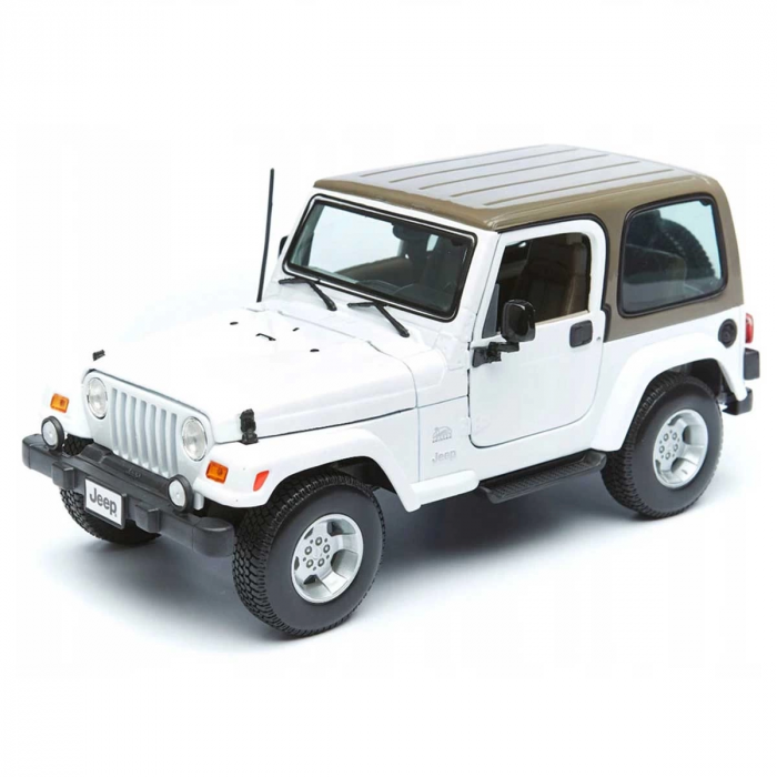 Burago Gold Collection - Jeep Wrangler Sahara 1/18 Bleue - LJ406, Occasion, Boîte Altérée