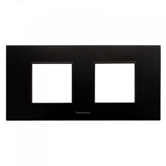 Panasonic Thea Slenda 2X2M Siyah İkili Çerçeve