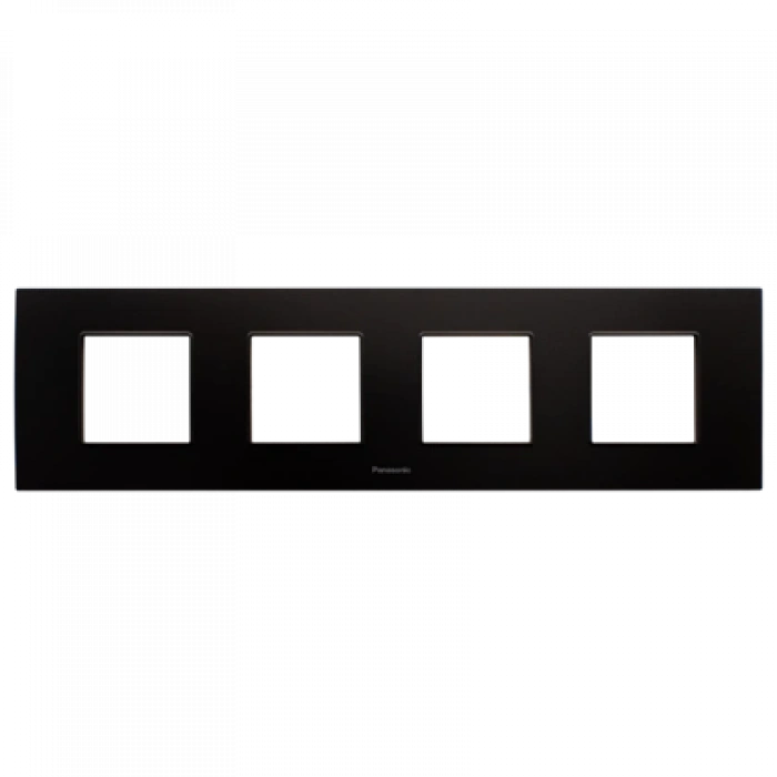 Panasonic Thea Slenda 4X2M Siyah Dörtlü Çerçeve