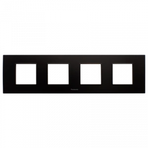 Panasonic Thea Slenda 4X2M Siyah Dörtlü Çerçeve
