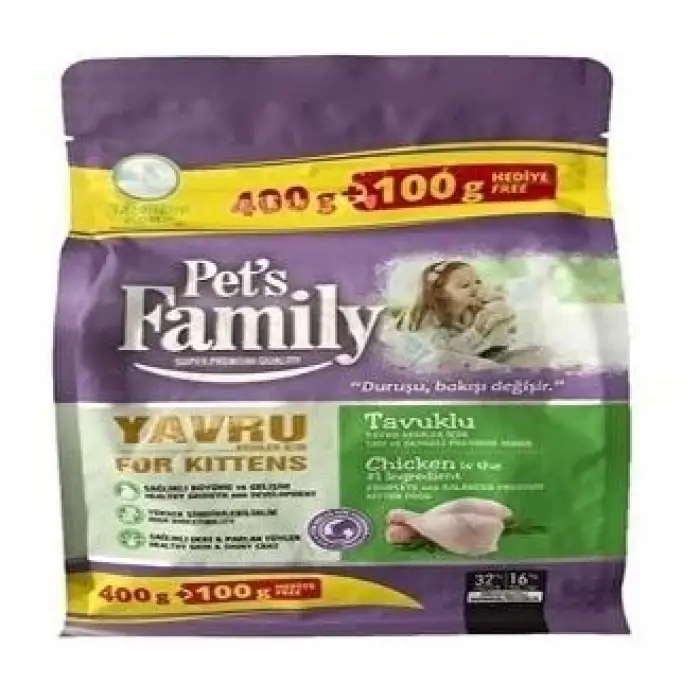 Pets Family Tavuklu Yavru Kedi Maması 500gr