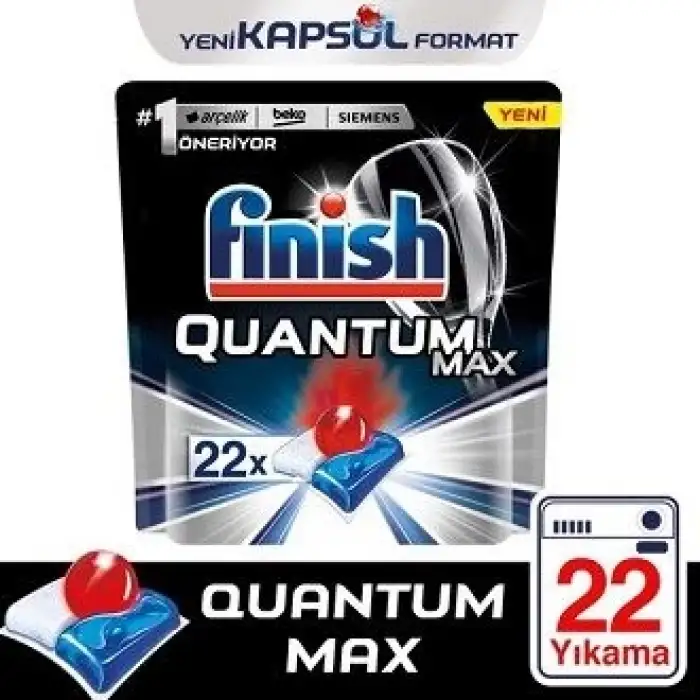Finish Quantum Max Bulaşık Makinesi Deterjanı 22 Kapsül