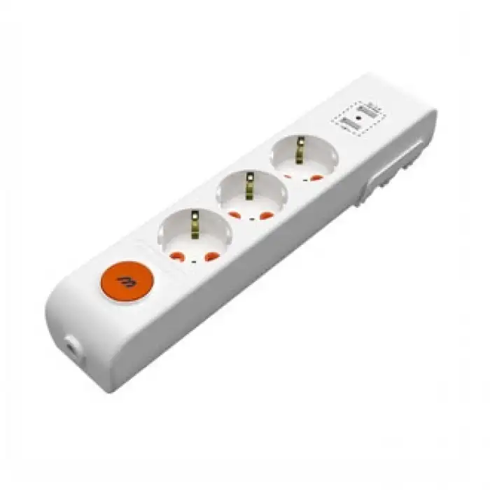 Mutlusan RI-TECH USB Çıkışlı Anah. Grup Priz 3 lü 2 mt