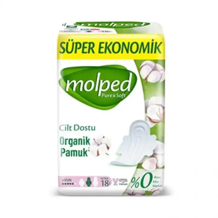 Molped Pure&Soft Süper Ekonomik Uzun Hijyenik Ped 18 li