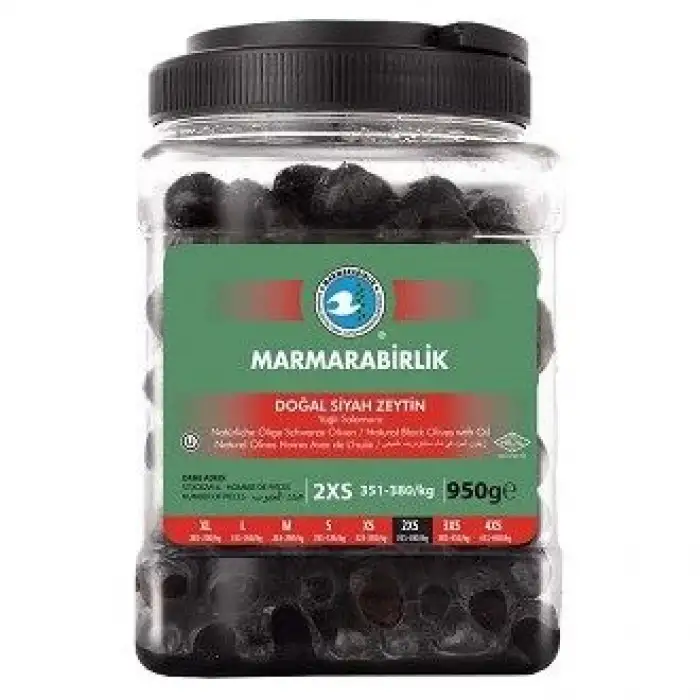 Marmarabirlik Doğal Sİyah Zeytin Yağlı Salamura 950 G 2XS