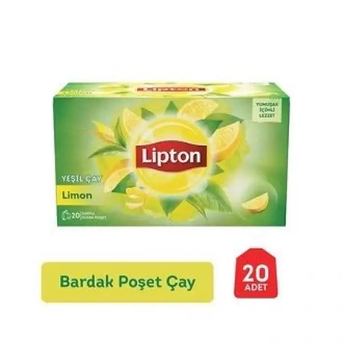Lipton Bitki Çayı Berrak Yeşil Çay Limonlu 20 Li