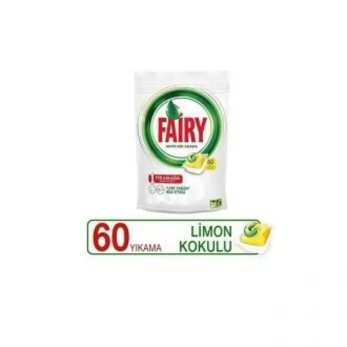 Fairy Hepsi Bir Arada Limon 60 Yıkama Makine Kapsülü