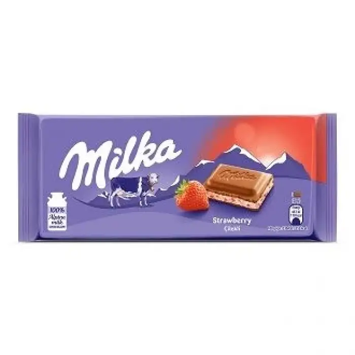 Milka Çilekli Yoğurtlu Tablet 100 Gr