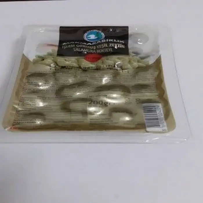 Marmarabirlik Isıl İşlem Görmüş Yeşil Zeytin Salamura Kokteyl 200 GR