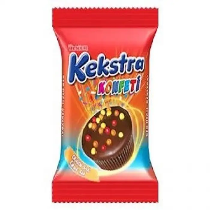 Ülker Kekstra Konfeti Çikolatalı Soslu Kakaolu Kek 40 gr