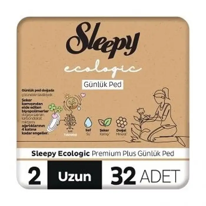 Sleepy Ecologic Premium Plus Boy 2 Günlük Ped Uzun 32 li