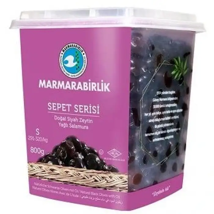 Marmarabirlik Sepet Serisi 800 Gr. Siyah Zeytin (S/291-320 )