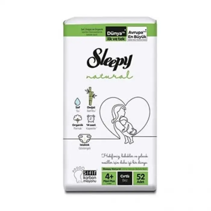 Sleepy Natural Bebek Bezi 2 Li Jumbu 4 Maxsi 52 Li
