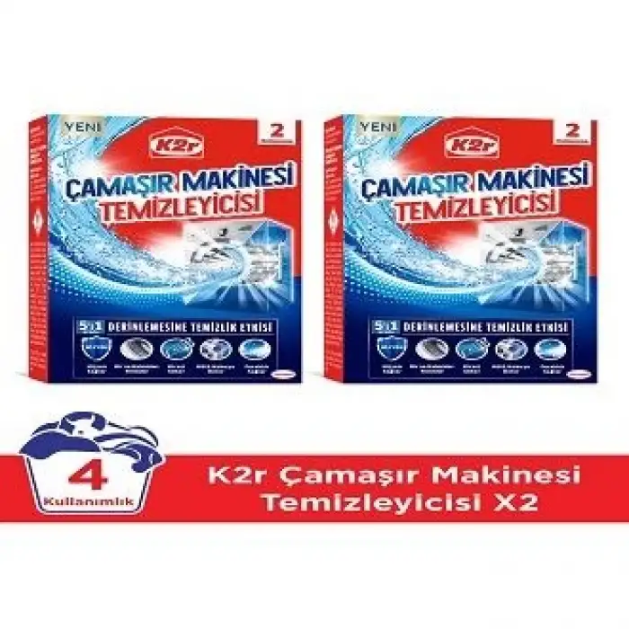 K2R Çamaşır Makinası Temizleyici 2x70 Gr