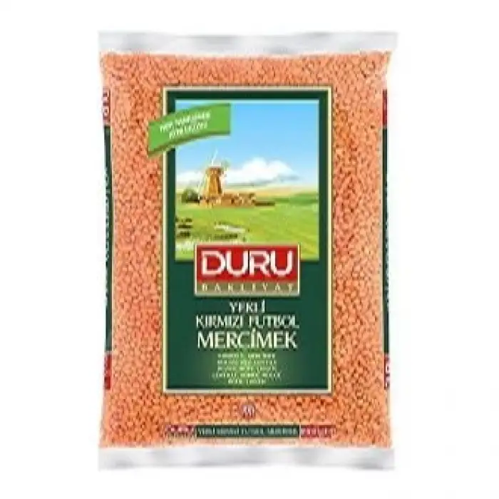Duru Kırmızı Futbol Mercimek 2 Kg