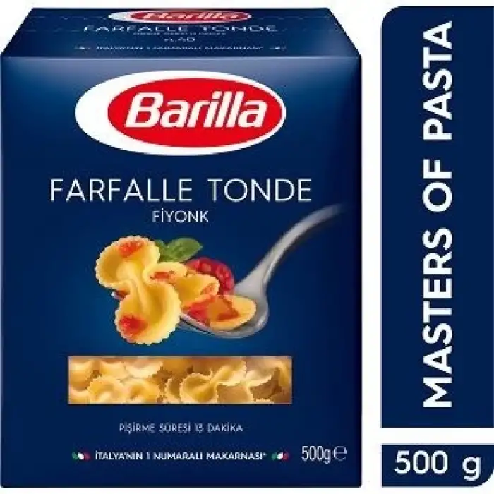 Barilla Fiyonk/ Farfalle Tonde Sade Makarna 500 Gr