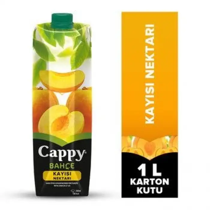 Cappy Bahçe Kayısı Nektarı Karton Kutu 1 Lt