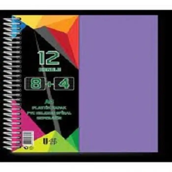U-Deep Spiralli Pp. Kapak Ayraçlı Defter 8+4 300Yp 5816