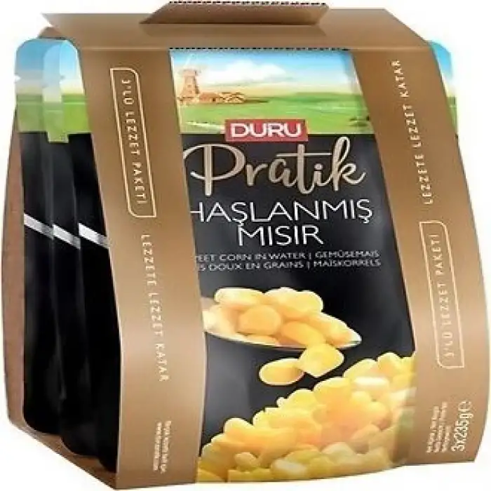 Duru Pratik Haşlanmış Mısır 3 x 235 Gr