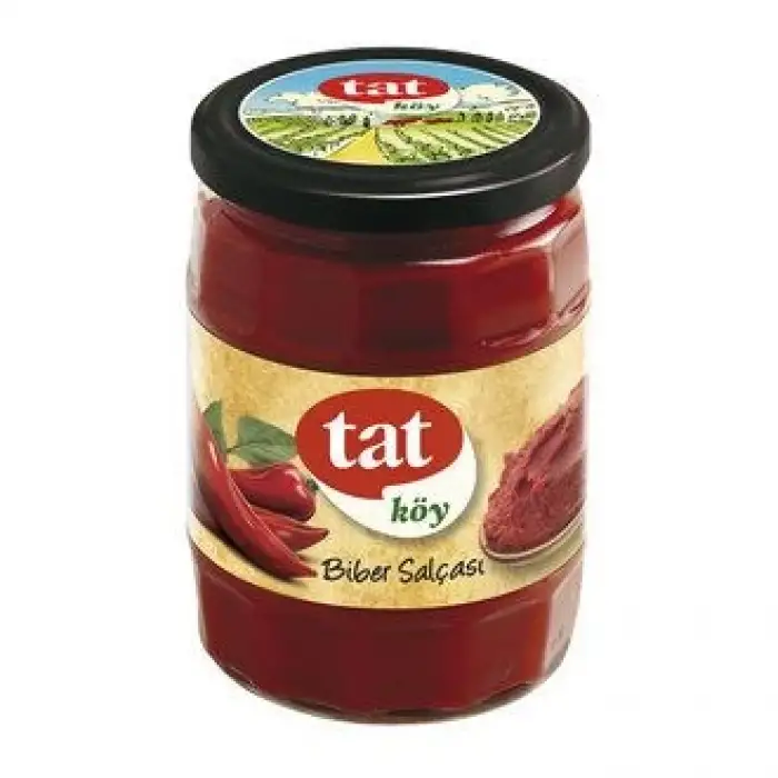 Tat Köy Tipi Tatlı Biber Salçası (Cam)550 Gr