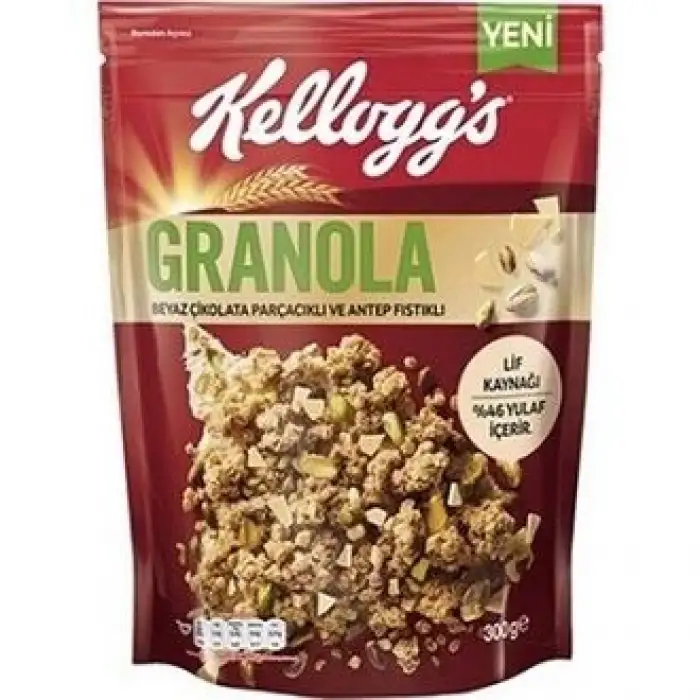 Kelloggs Granola Beyaz Çikolata Antepfıstıklı 300 Gr
