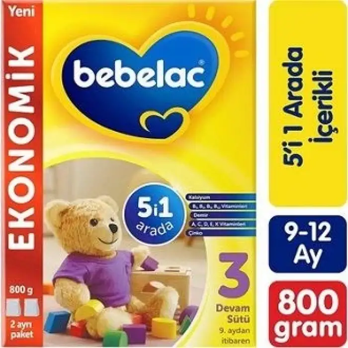 Bebelac 3 Devam Sütü 800gr