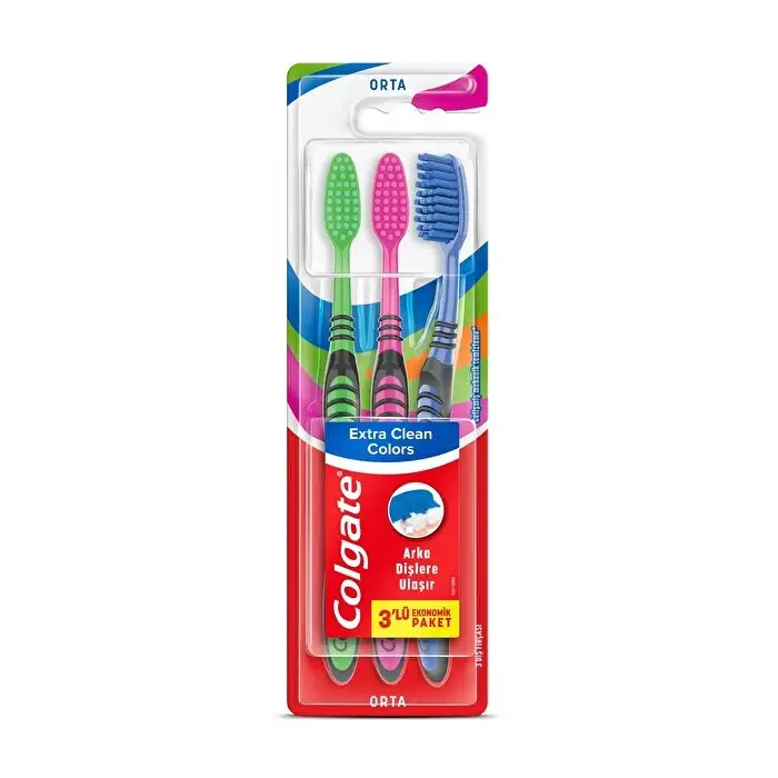 Colgate Extra Clean Colors Diş Fırçası 2+1