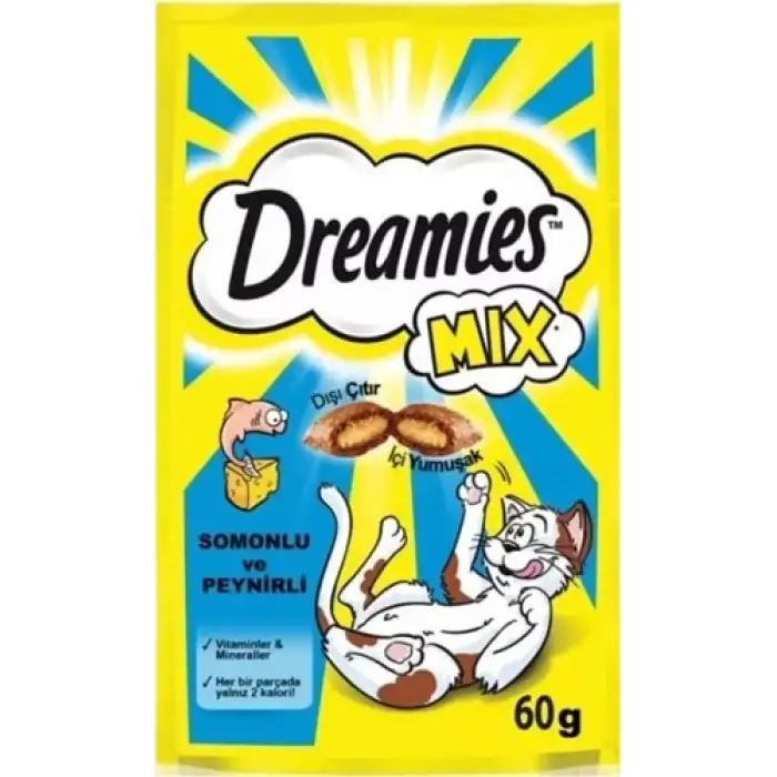 Dreamies Mix Somon Balıklı ve Peynirli Kedi Ödülü 60 Gr