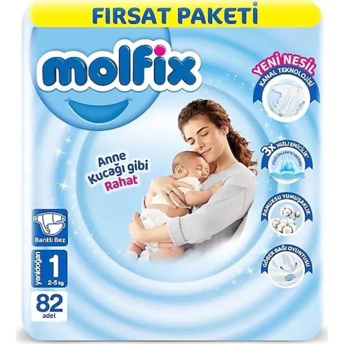 Molfix Fırsat Paketi Yeni Doğan 1 No 82 Li