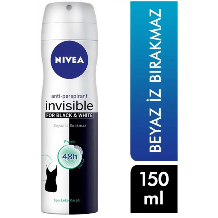 Nivea Deo Sprey İnvisible Black&White Fresh Kadın 150 ml