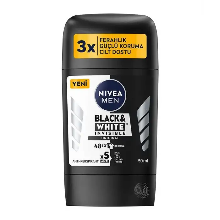Nivea Deo Stick Black&White Power Erkek 50 ml