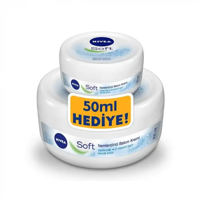 Nivea Soft Kavanoz Krem 300 Ml+50 Ml Set