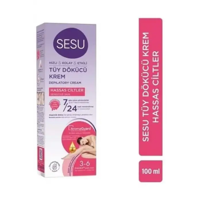 Sesu Tüy Dökücü Krem Hassas Ciltler 100 Ml