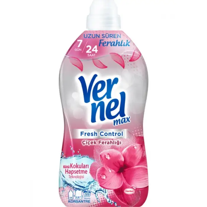 Vernel Max Konsantre Çamaşır Yumuşatıcısı Çiçek Ferahlığı 1320ml