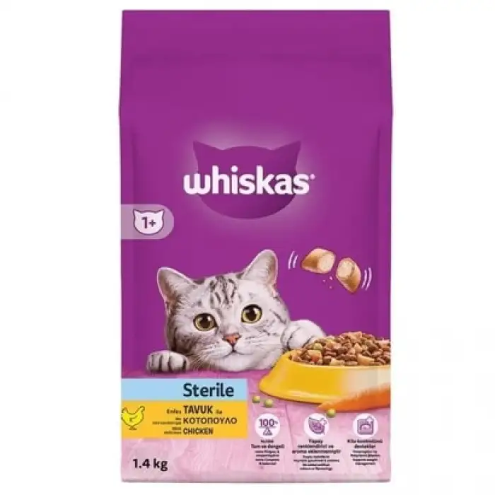 Whiskas Tavuklu Kısırlaştırılmış Kedi Maması 1.4 Kg