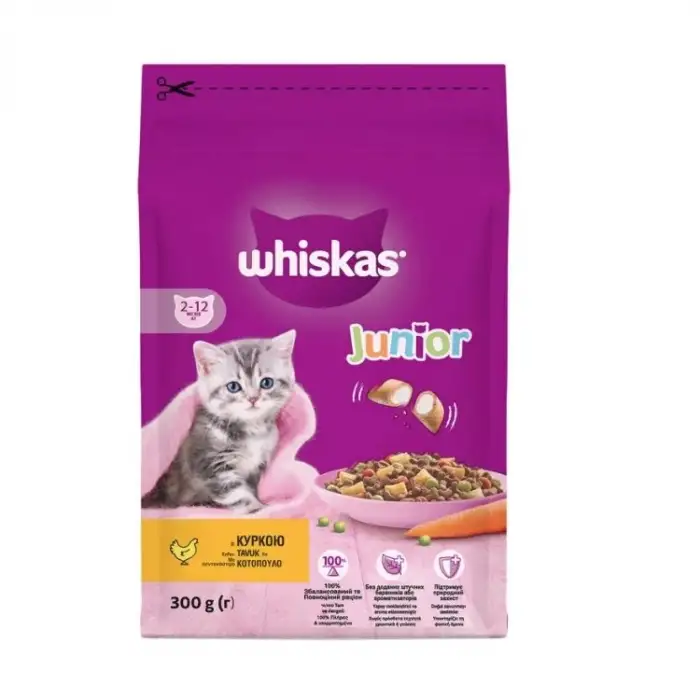 Whiskas Tavuklu Kuru Yavru Kedi Maması 300 Gr