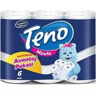 Teno Havlu Kağıt Çift Katlı 6 Rulo