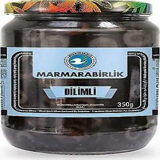 Marmarabirlik Dilimli Siyah Zeytin Cam 350gr