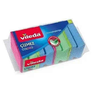 Vileda Colors Çizmez Sünger 4lü