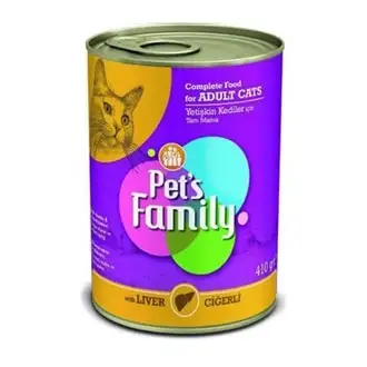 Pets Family Kedi Yaş Maması Ciğerli 400 g